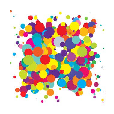 Soyut çakışan daireler desen vektörü çizimi