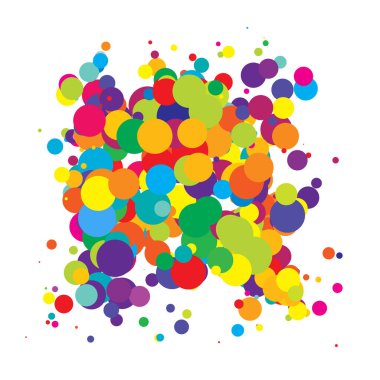 Soyut çakışan daireler desen vektörü çizimi