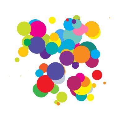 Soyut çakışan daireler desen vektörü çizimi