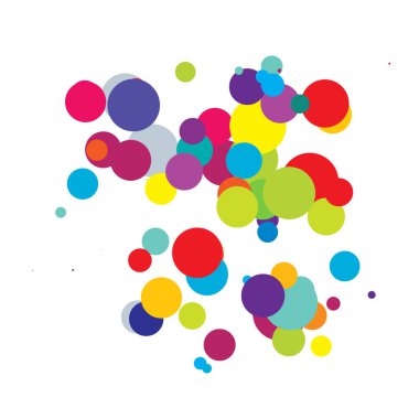 Soyut çakışan daireler desen vektörü çizimi