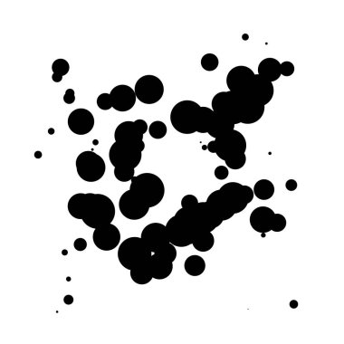 Soyut çakışan daireler desen vektörü çizimi