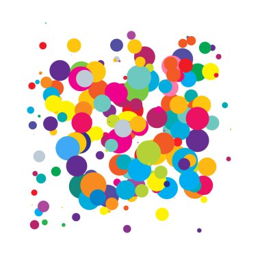 Soyut çakışan daireler desen vektörü çizimi