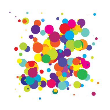 Soyut çakışan daireler desen vektörü çizimi