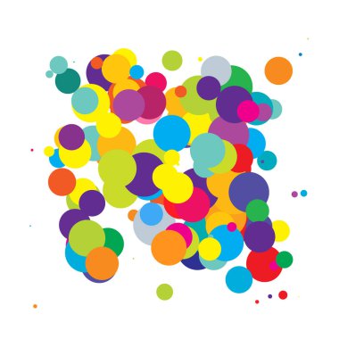 Soyut çakışan daireler desen vektörü çizimi