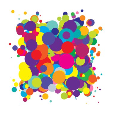 Soyut çakışan daireler desen vektörü çizimi