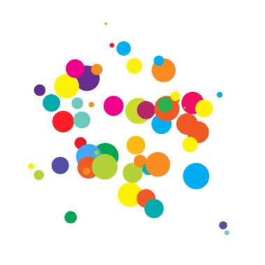 Soyut çakışan daireler desen vektörü çizimi