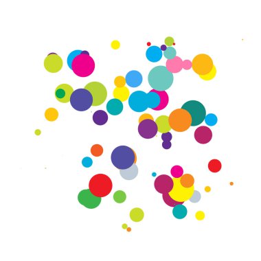 Soyut çakışan daireler desen vektörü çizimi