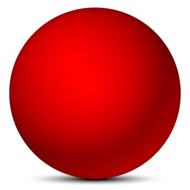 Gölgeli 3d küre simgesi, vektör illüstrasyonu