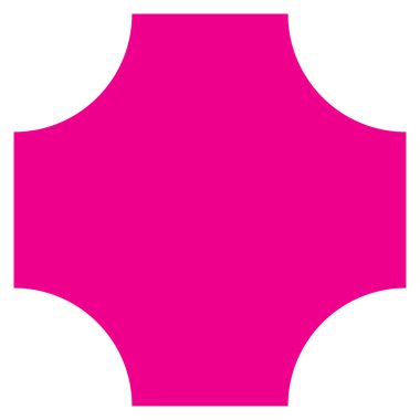 Düz pankart, köşe efektli düğme şablonu