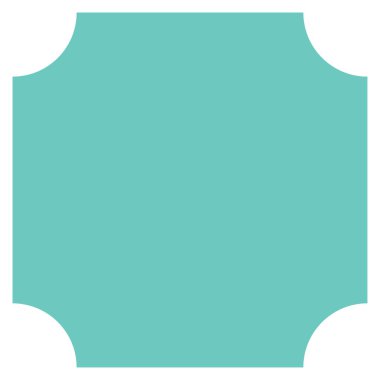 Düz pankart, köşe efektli düğme şablonu