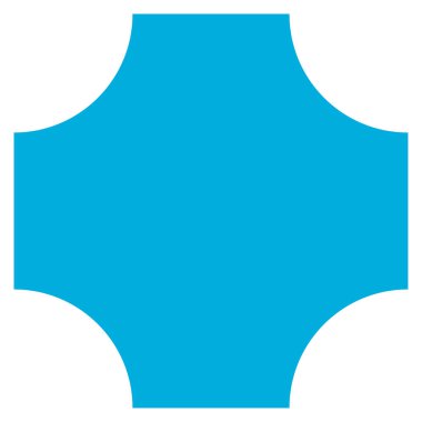 Düz pankart, köşe efektli düğme şablonu