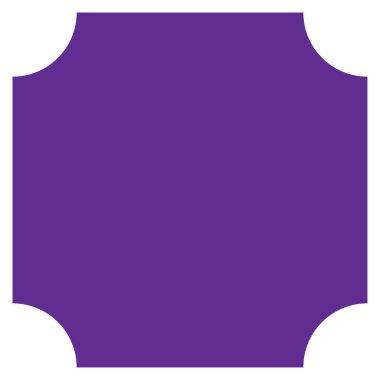 Düz pankart, köşe efektli düğme şablonu