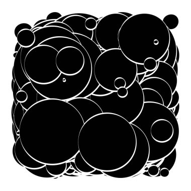 Soyut çakışan daireler desen vektörü çizimi