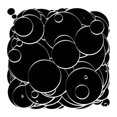 Soyut çakışan daireler desen vektörü çizimi