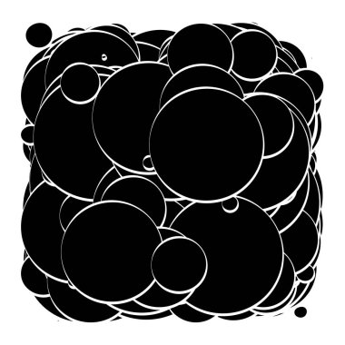 Soyut çakışan daireler desen vektörü çizimi