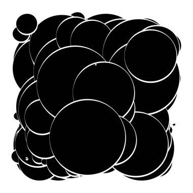 Soyut çakışan daireler desen vektörü çizimi