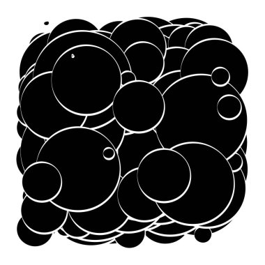 Soyut çakışan daireler desen vektörü çizimi