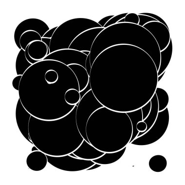 Soyut çakışan daireler desen vektörü çizimi