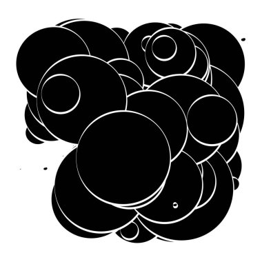 Soyut çakışan daireler desen vektörü çizimi