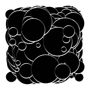 Soyut çakışan daireler desen vektörü çizimi