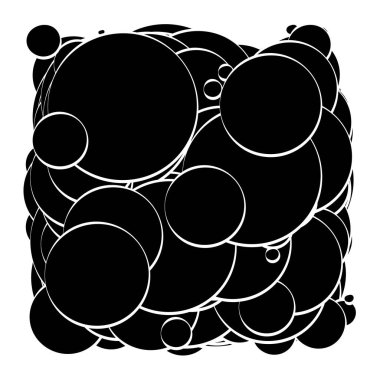 Soyut çakışan daireler desen vektörü çizimi