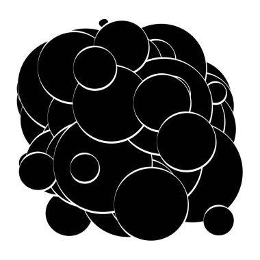 Soyut çakışan daireler desen vektörü çizimi