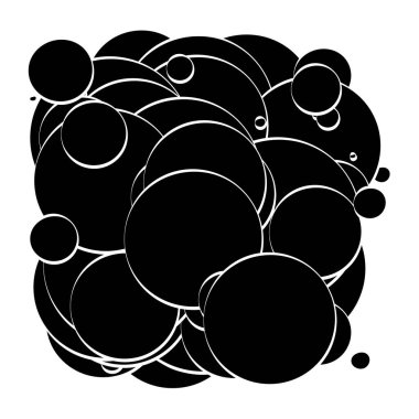 Soyut çakışan daireler desen vektörü çizimi