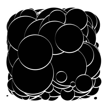 Soyut çakışan daireler desen vektörü çizimi