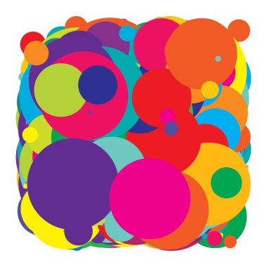 Soyut çakışan daireler desen vektörü çizimi