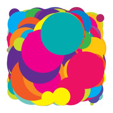 Soyut çakışan daireler desen vektörü çizimi