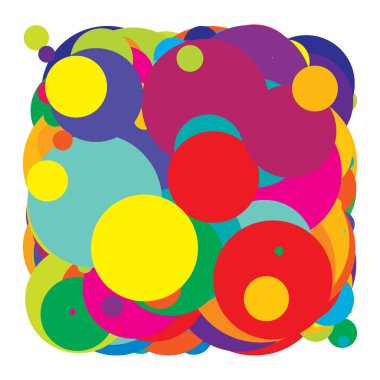 Soyut çakışan daireler desen vektörü çizimi