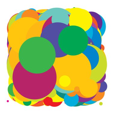 Soyut çakışan daireler desen vektörü çizimi