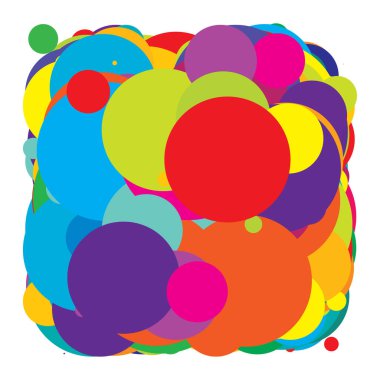 Soyut çakışan daireler desen vektörü çizimi