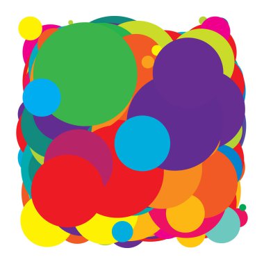 Soyut çakışan daireler desen vektörü çizimi