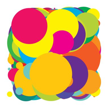 Soyut çakışan daireler desen vektörü çizimi