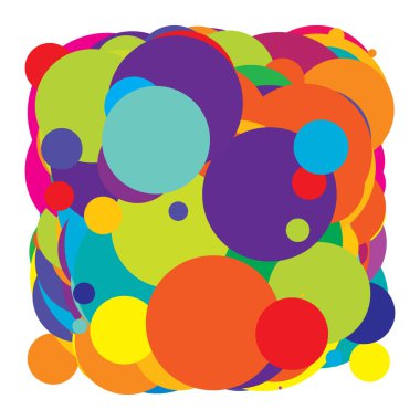 Soyut çakışan daireler desen vektörü çizimi