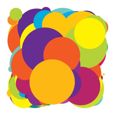 Soyut çakışan daireler desen vektörü çizimi