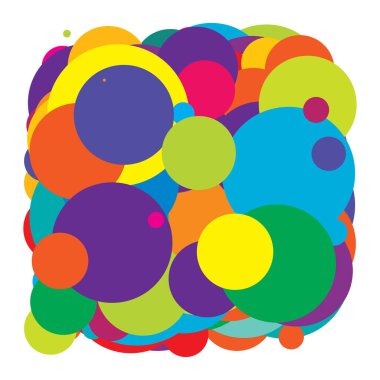 Soyut çakışan daireler desen vektörü çizimi