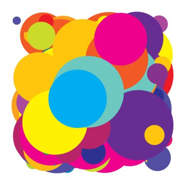 Soyut çakışan daireler desen vektörü çizimi