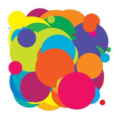 Soyut çakışan daireler desen vektörü çizimi