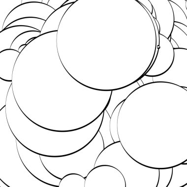 Soyut çakışan daireler desen vektörü çizimi