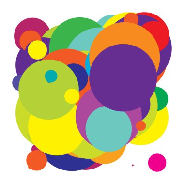 Soyut çakışan daireler desen vektörü çizimi