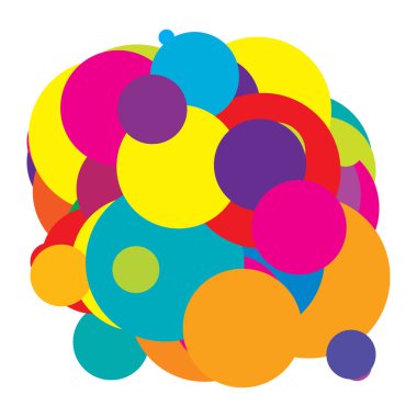 Soyut çakışan daireler desen vektörü çizimi