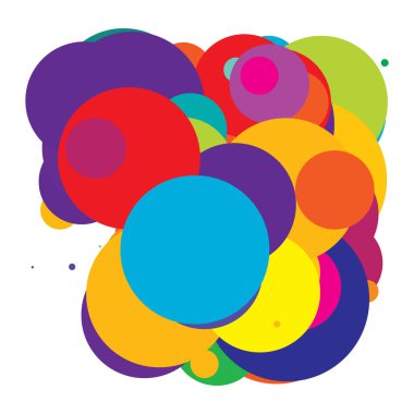 Soyut çakışan daireler desen vektörü çizimi