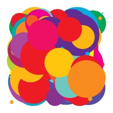 Soyut çakışan daireler desen vektörü çizimi