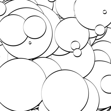 Soyut çakışan daireler desen vektörü çizimi