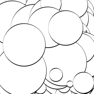 Soyut çakışan daireler desen vektörü çizimi