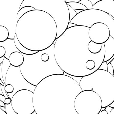 Soyut çakışan daireler desen vektörü çizimi