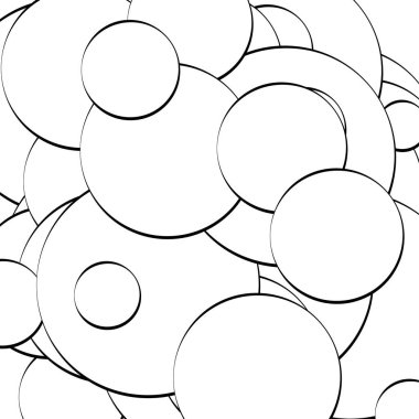 Soyut çakışan daireler desen vektörü çizimi