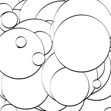 Soyut çakışan daireler desen vektörü çizimi